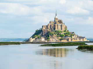 Fototapeta na wymiar Landscape of Brittany and Mont Saint-Michel, France