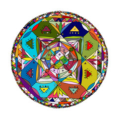 Mandala ornament, colorful pattern for your design