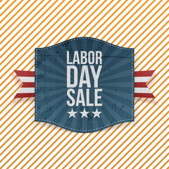 Labor Day Sale greeting paper Emblem