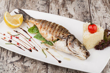 Grilled bream fish