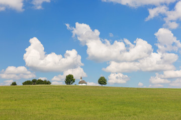 Bike path around Lake Chiemsee, Bavaria, Germany