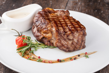 Grilled beef steak