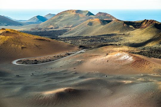 Timanfaya volcanic area in Lanzarote,