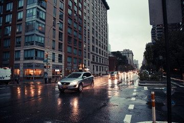Obraz premium Rainy Manhattan, New York City