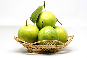 isolated guava on white background