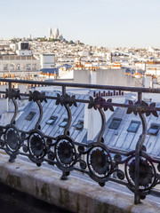 PARIS, FRANCE, on JULY 8, 2016. A typical urban view from a house window. 
