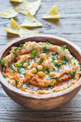 Hummus with tortilla chips