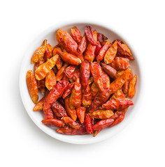 Dried mini chili peppers.