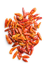Dried mini chili peppers.