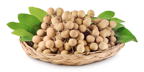 longan on white background