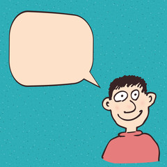 Cartoon man talking