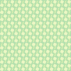 Floral background of green color