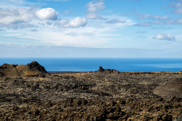 Fototapeta na wymiar Volcanic landscape in Lanzarote
