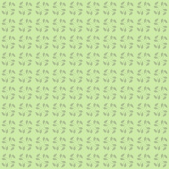Decorative template texture with green leaves.