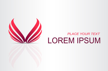 Abstract vector sign.