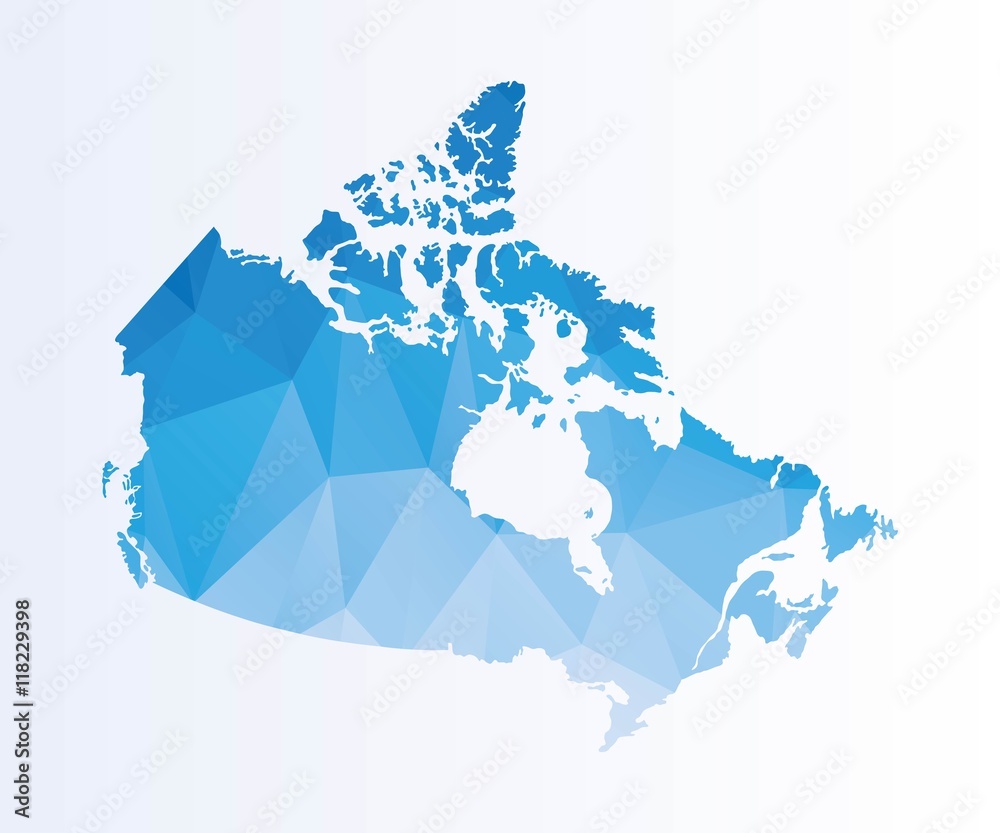 Sticker Polygonal map of Canada