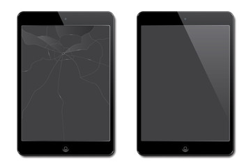 Vector broken and new tablets.