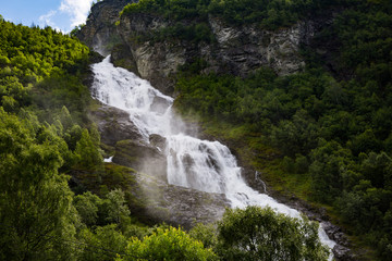 Naklejka na ściany i meble Norwegian waterfall