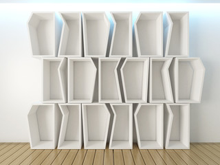 Shelves wall design