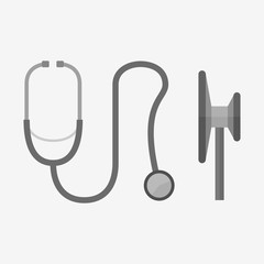 illustration of stethoscope with gray color