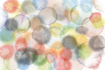 Abstract watercolor dropped on white background 