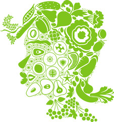 Vegetarian faces series