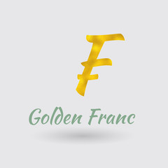 Golden Franc Symbol