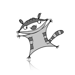 Funny raccoon for your design