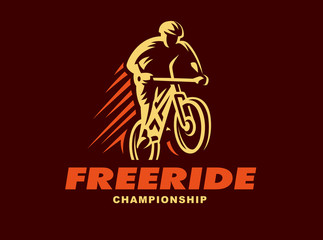Vintage and modern biking logo badges