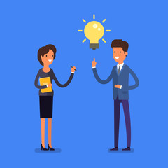 Business concept. Cartoon businessman