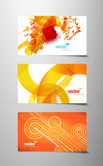 Naklejka premium Set of abstract colorful gift cards.