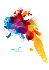 Obraz premium Abstract colorful splash illustration.