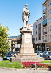 Monument to the Italian hero Giuseppe Garibaldi, located in Verbania Intra, Italy
