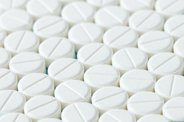 Fototapeta na wymiar White tablets or medicine