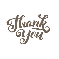 Thank You Card Calligraphic Inscription Hand Lettering 