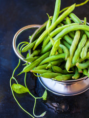 Green Beans in Strainer