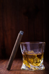 Whiskey and cigar