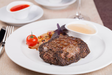 Grilled beef steak