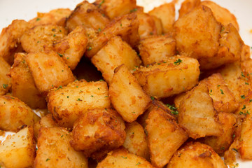 fried potaoes with wedges  Indian delicay
