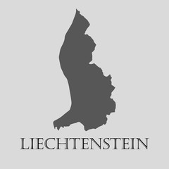 Fototapeta na wymiar Gray Liechtenstein map - vector illustration