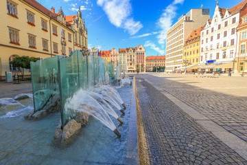 Wrocław, fontanna na rynku