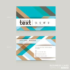 Fototapeta premium Business cards Template with abstract colorful banding shape background