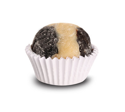 Traditional brazilian sweet - Chocolate brigadier and sweet whit