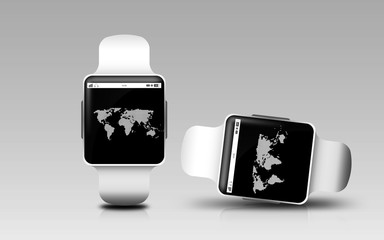 smart watches with earth globe on screen