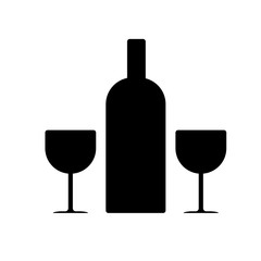 glasses and bottle