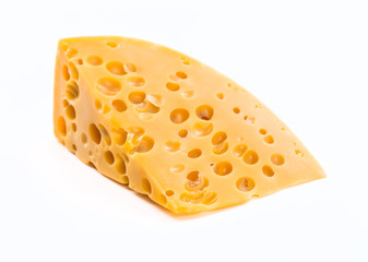 piece of cheese isolated