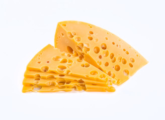 piece of cheese isolated