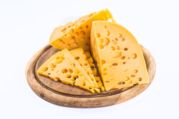 piece of cheese isolated