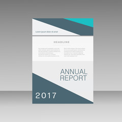 Annual report business brochure template. Cover book presentation in abstract design