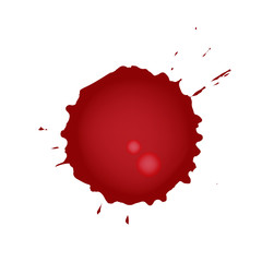 Fototapeta na wymiar Realistic blood splatters. Red ink splatters
